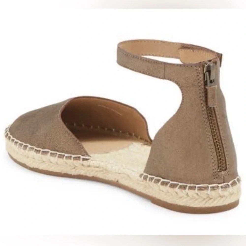 Eileen Fisher Lala Women’s Bronze Metallic Espadrille Sandals New!